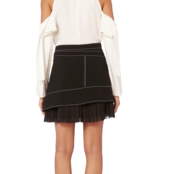CINQ À SEPT Black Misha Pleated Mini Skirt Size 0/XS - Picture 2 of 8
